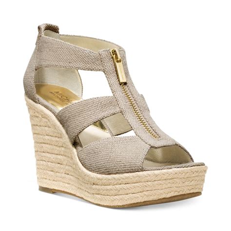 michael kors sandalen beige|michael kors heeled sandals sale.